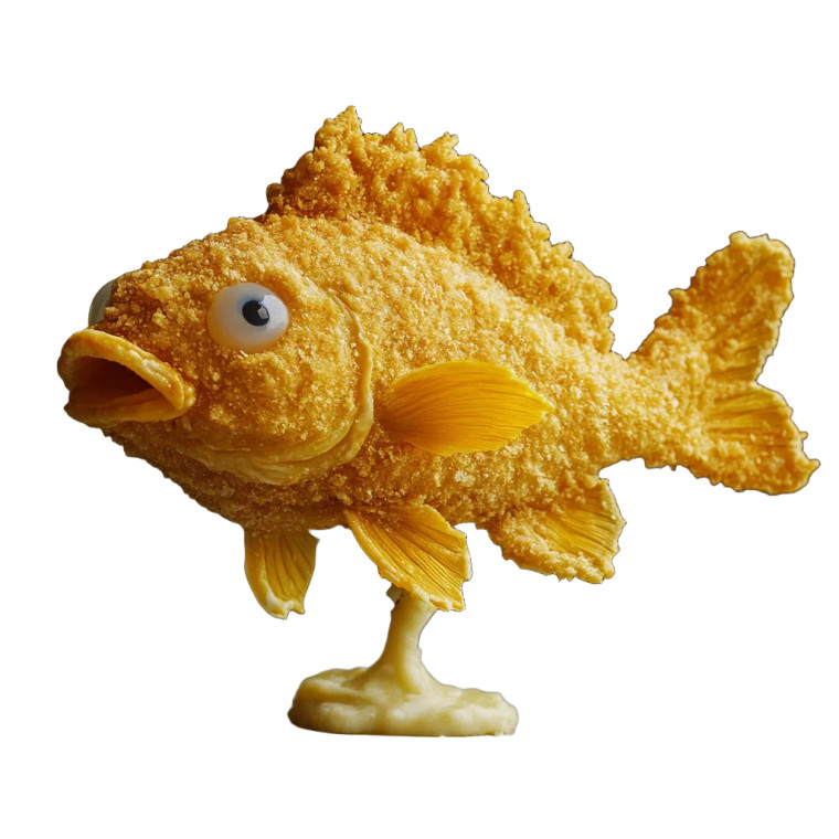 Golden Fish Fingers Vinyl Car Decal Sticker – Waterproof & UV-Resistant 8"