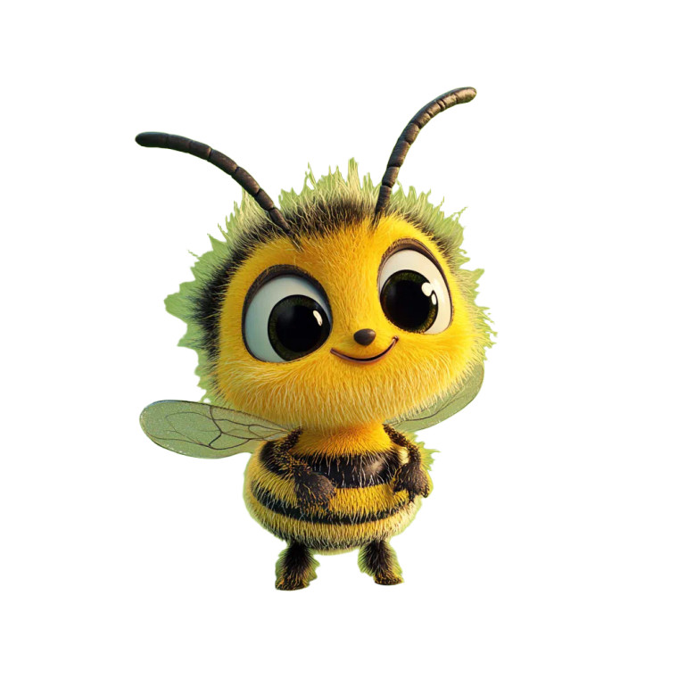 Cute Young Bee Vinyl Car Decal Sticker – Waterproof & UV-Resistant 8"