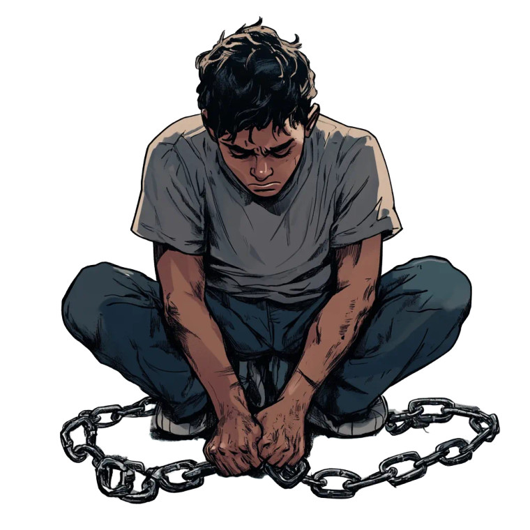 Sad Latino Prisoner Vinyl Car Decal Sticker – Waterproof & UV-Resistant 8"