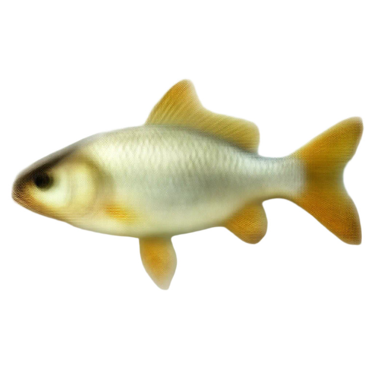 Grey Crucian Carp Vinyl Car Decal Sticker – Waterproof & UV-Resistant 8"