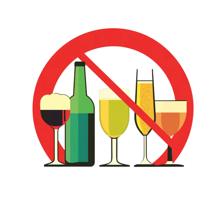 No Alcohol Sign V3 Vinyl Car Decal Sticker – Waterproof & UV-Resistant 8"