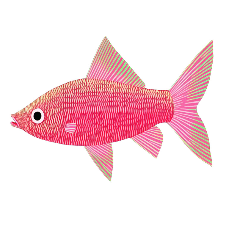 Green Red Fish Vinyl Car Decal Sticker – Waterproof & UV-Resistant 8"