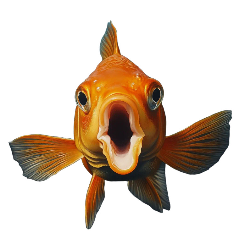 Goldfish With Bubbles Vinyl Car Decal Sticker – Waterproof & UV-Resistant 8"