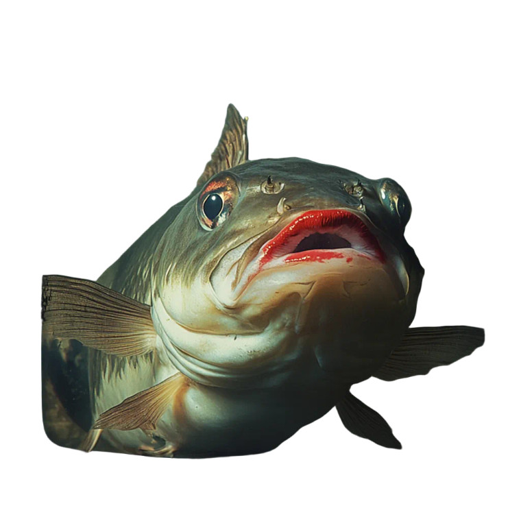 Lipstick Catfish Vinyl Car Decal Sticker – Waterproof & UV-Resistant 8"