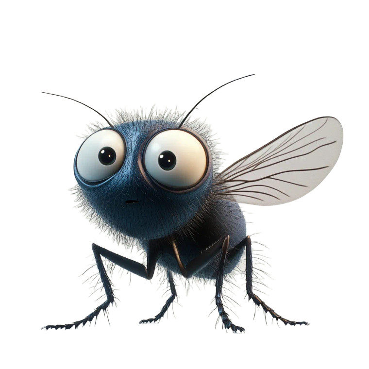 Pixar Style Fly Vinyl Car Decal Sticker – Waterproof & UV-Resistant 8"