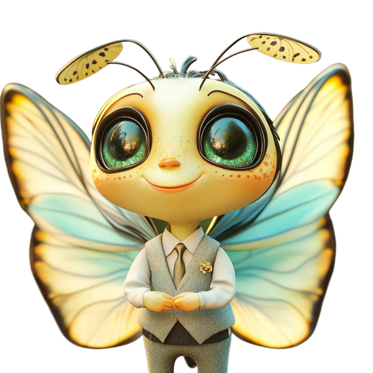 Butterfly Minion Vinyl Car Decal Sticker – Waterproof & UV-Resistant 8"