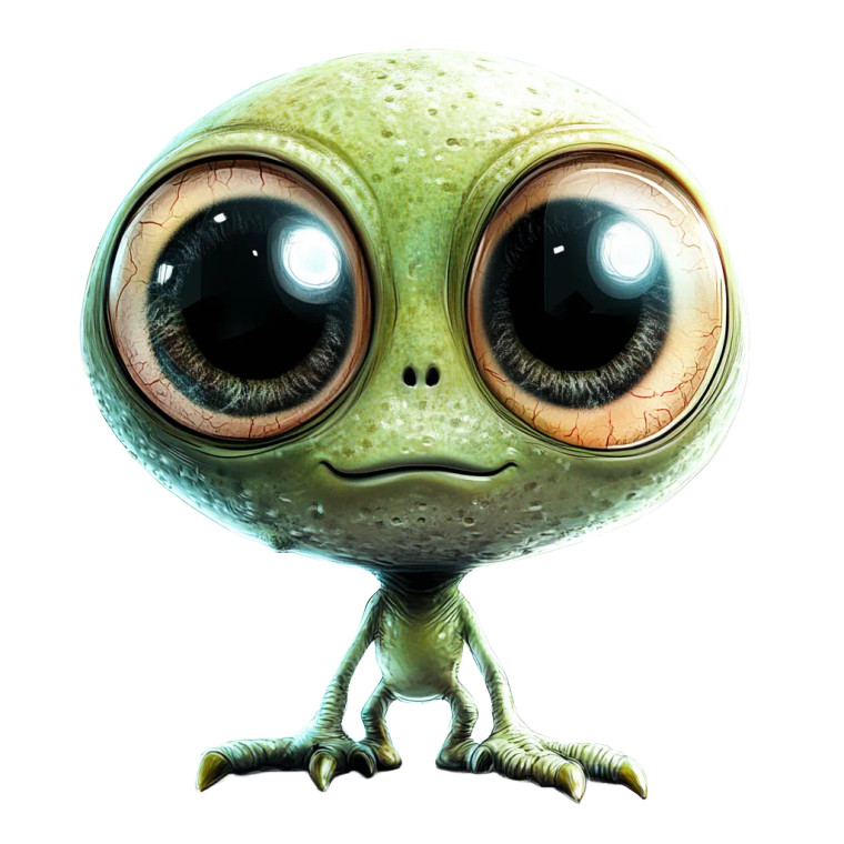 Cute One-Eyed Aliens Vinyl Car Decal Sticker – Waterproof & UV-Resistant 8"