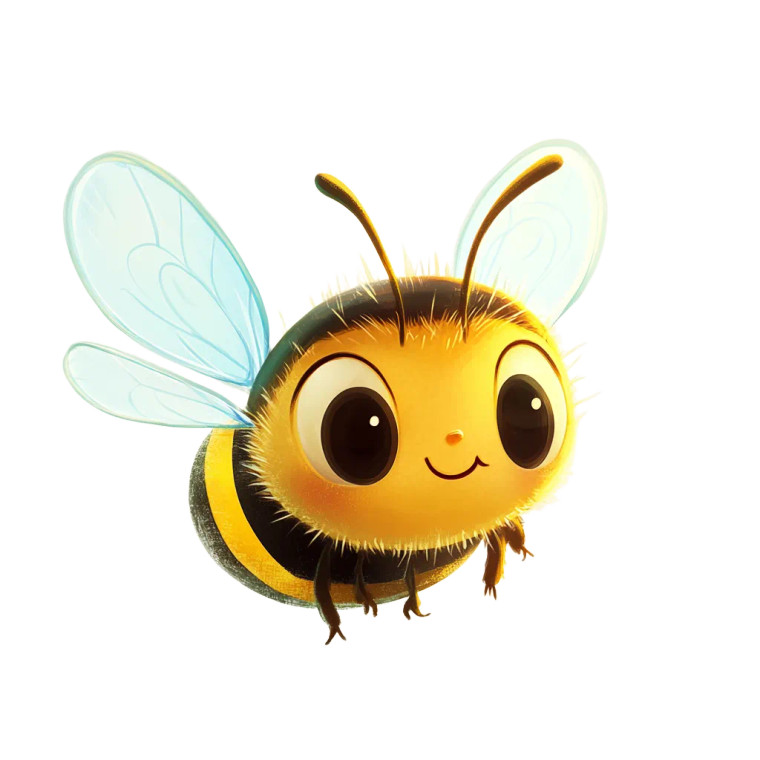 Friendly Cartoon Bee Vinyl Car Decal Sticker – Waterproof & UV-Resistant 8"
