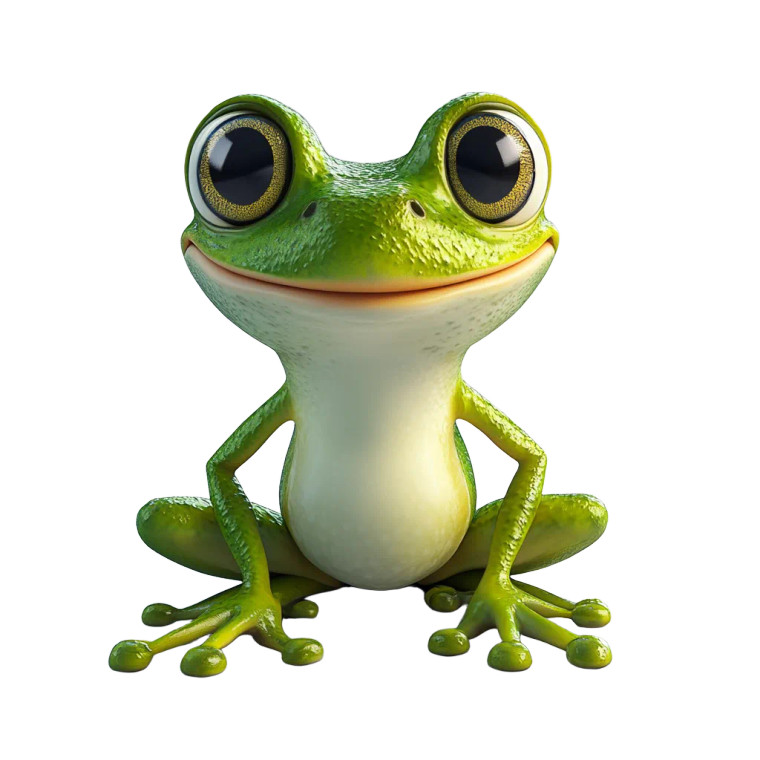 Cute 3D Frog Vinyl Car Decal Sticker – Waterproof & UV-Resistant 8"