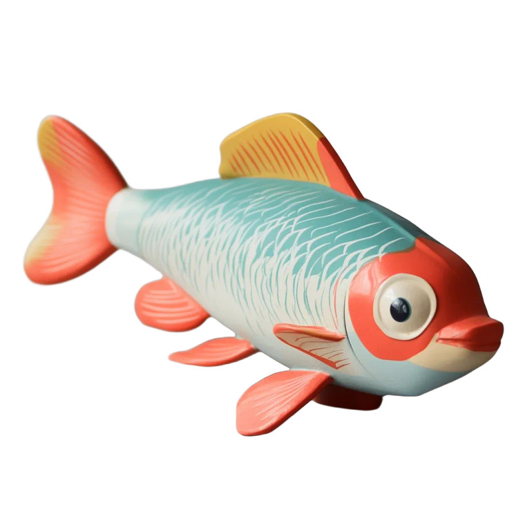 Fish Toy Vinyl Car Decal Sticker – Waterproof & UV-Resistant 8"