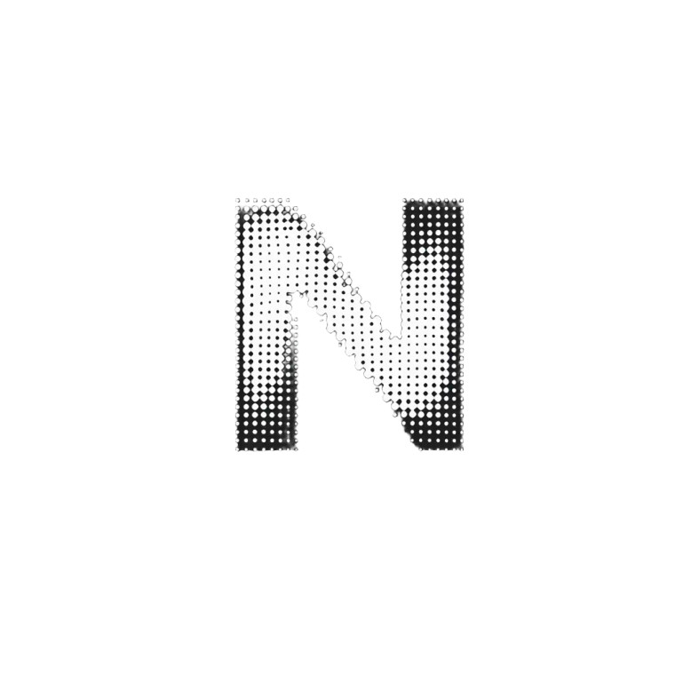 Pixelated N Logo Vinyl Car Decal Sticker – Waterproof & UV-Resistant 8"