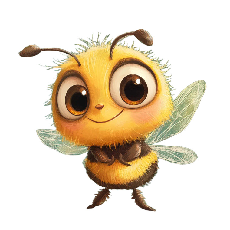 Cute Cartoon Bee V5 Vinyl Car Decal Sticker – Waterproof & UV-Resistant 8"