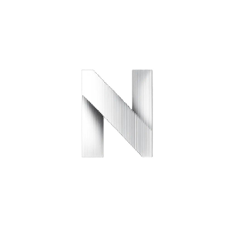 Minimalist N Logo V11 Vinyl Car Decal Sticker – Waterproof & UV-Resistant 8"