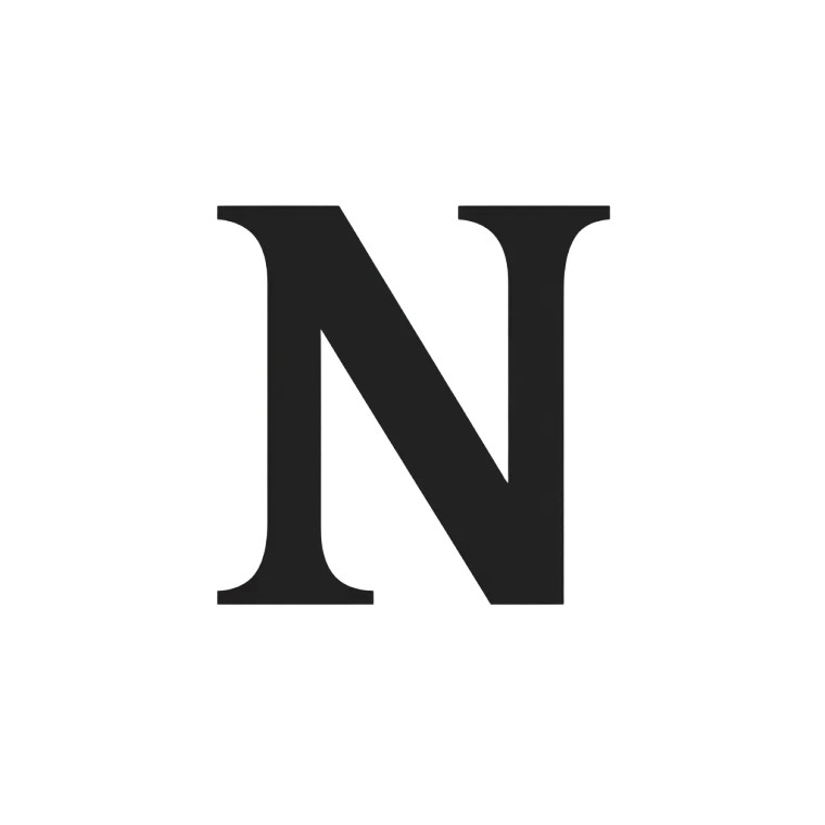 Letter N Logo Vinyl Car Decal Sticker – Waterproof & UV-Resistant 8"