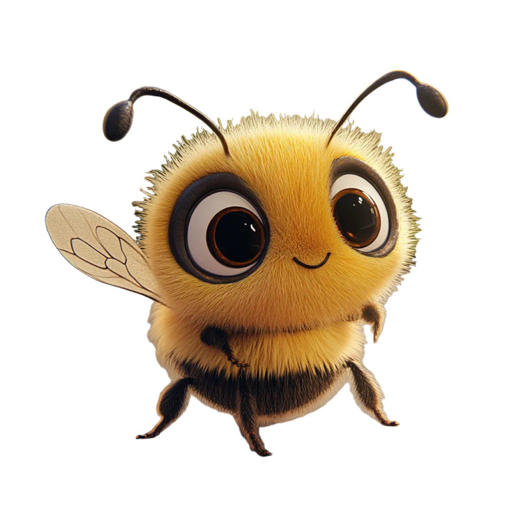 Cute Bee Animation V2 Vinyl Car Decal Sticker – Waterproof & UV-Resistant 8"