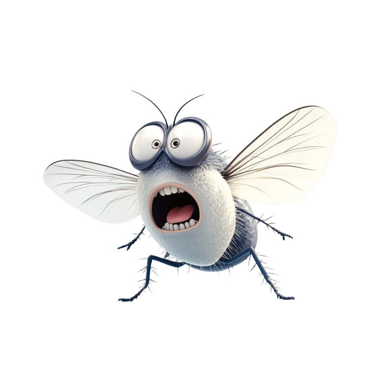 Struggling 3D Fly Vinyl Car Decal Sticker – Waterproof & UV-Resistant 8"