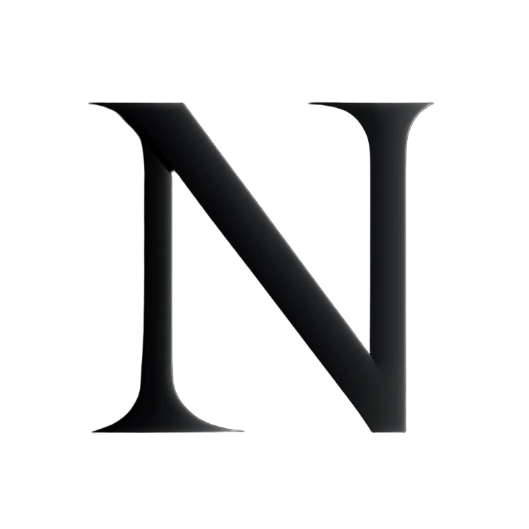 Letter N Logo V2 Vinyl Car Decal Sticker – Waterproof & UV-Resistant 8"