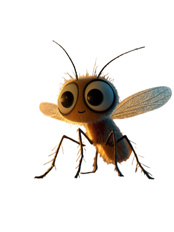 Cute Cartoon Mosquito Vinyl Car Decal Sticker – Waterproof & UV-Resistant 8"