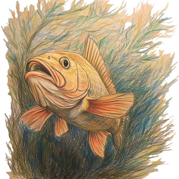 Fish In Water Vinyl Car Decal Sticker – Waterproof & UV-Resistant 8"