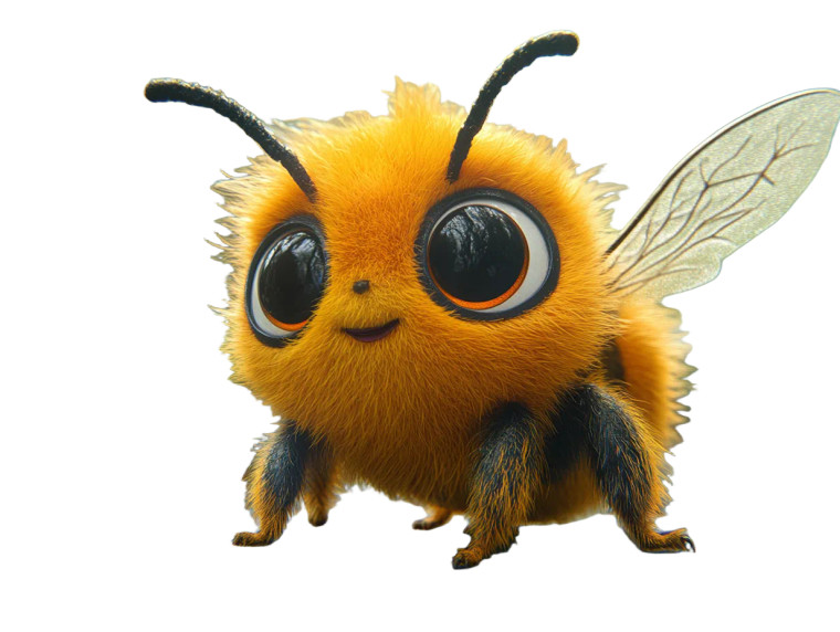 Dancing Carder Bee Vinyl Car Decal Sticker – Waterproof & UV-Resistant 8"