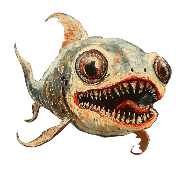 Deep Sea Monster Vinyl Car Decal Sticker – Waterproof & UV-Resistant 8"