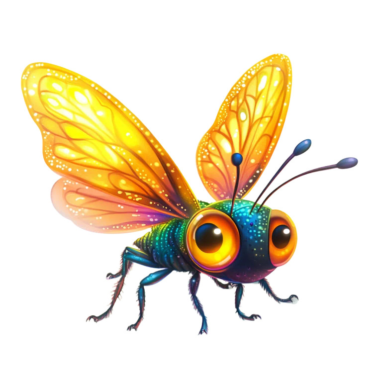 Disney Firefly Illustration Vinyl Car Decal Sticker – Waterproof & UV-Resistant 8"