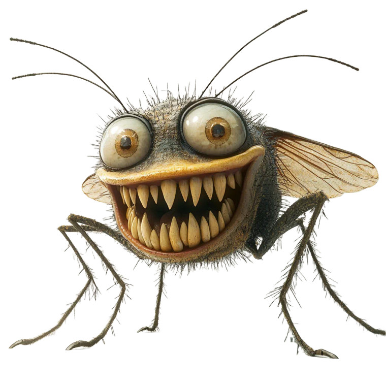 Funny Mosquito Render Vinyl Car Decal Sticker – Waterproof & UV-Resistant 8"