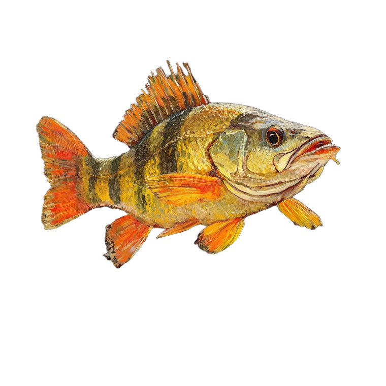 River Perch Vinyl Car Decal Sticker – Waterproof & UV-Resistant 8"