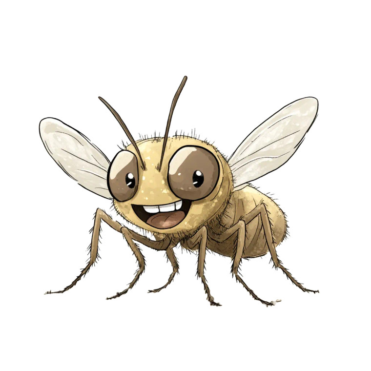 Friendly Desert Fly Vinyl Car Decal Sticker – Waterproof & UV-Resistant 8"