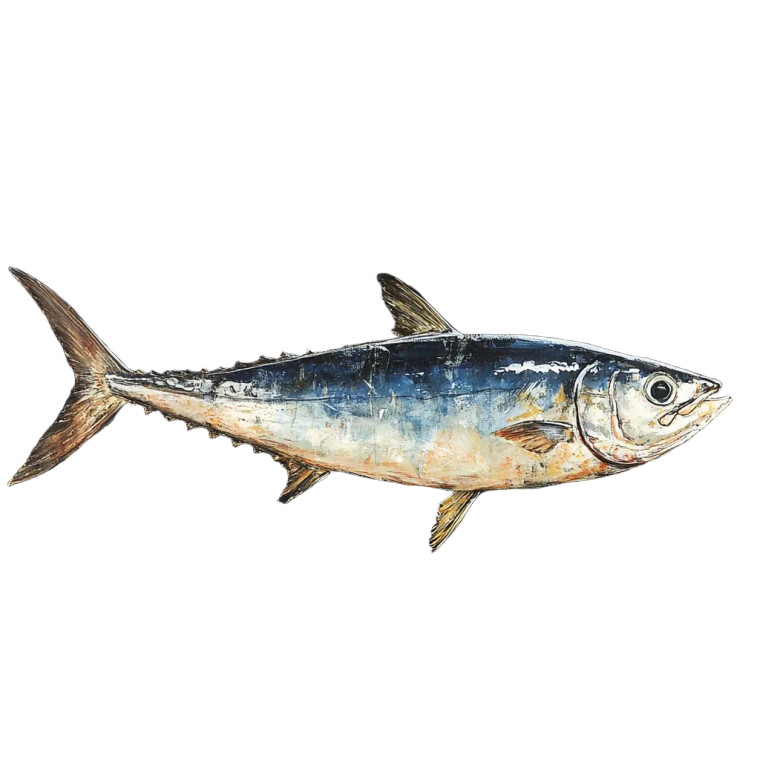 Mackerel V2 Vinyl Car Decal Sticker – Waterproof & UV-Resistant 8"