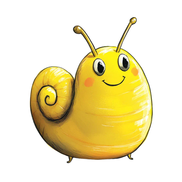 Young Smiling Snail Vinyl Car Decal Sticker – Waterproof & UV-Resistant 8"