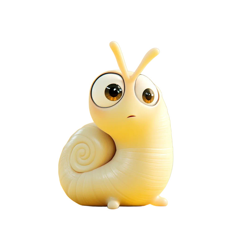 Sad Pixar Snail Vinyl Car Decal Sticker – Waterproof & UV-Resistant 8"