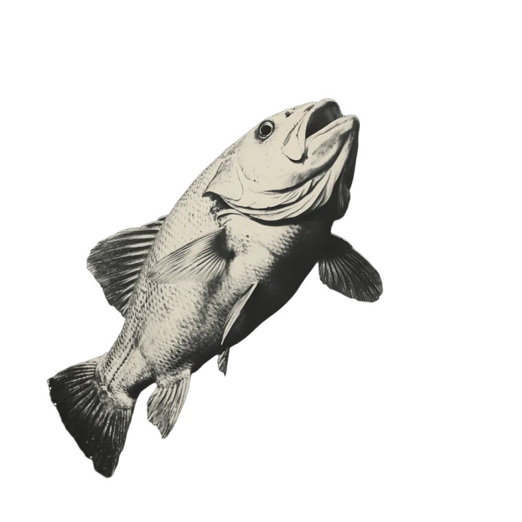 White Sea Bass Vinyl Car Decal Sticker – Waterproof & UV-Resistant 8"