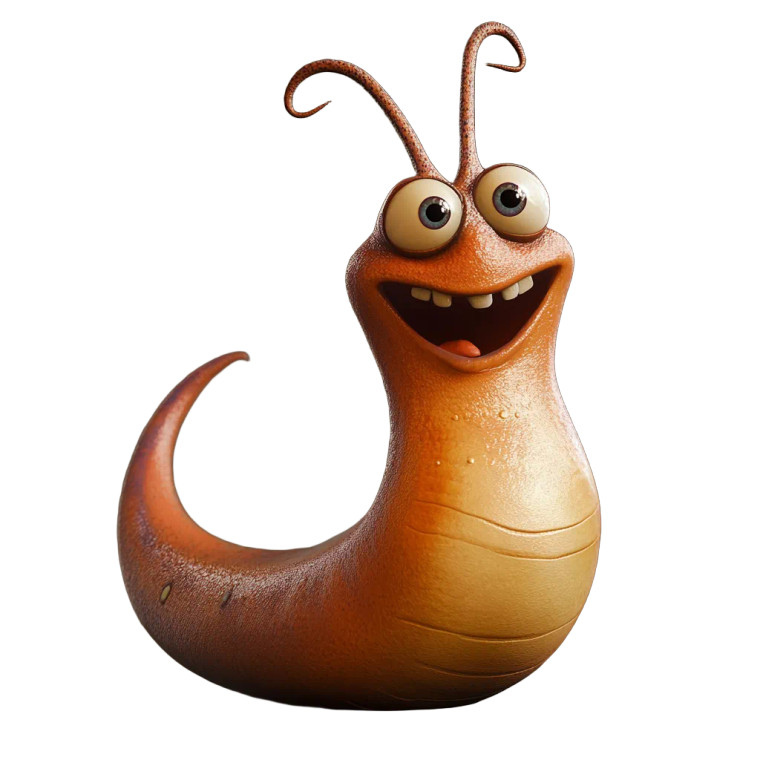 Cartoon Slug Vinyl Car Decal Sticker – Waterproof & UV-Resistant 8"