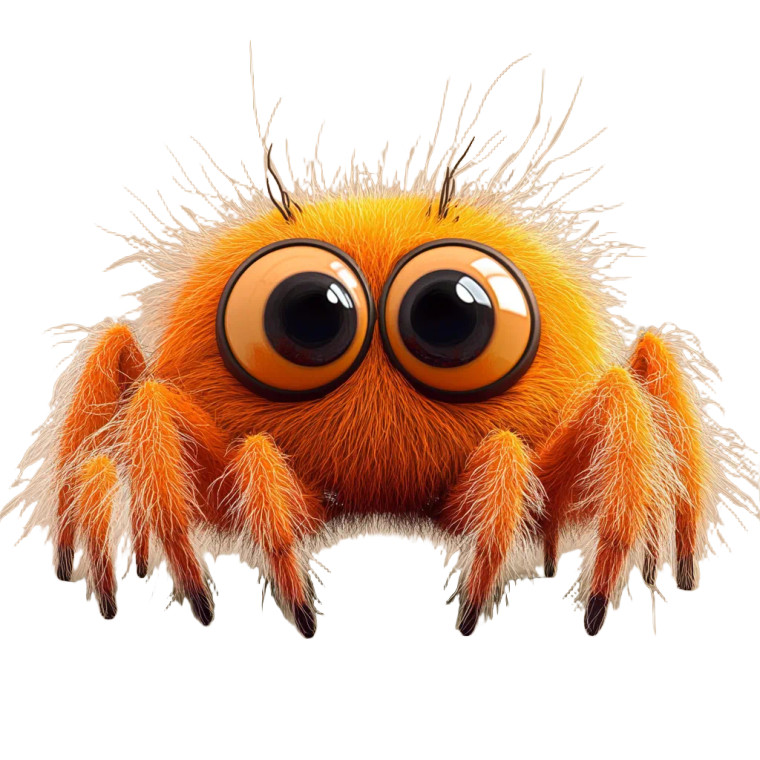 Smart Orange Spider Vinyl Car Decal Sticker – Waterproof & UV-Resistant 8"