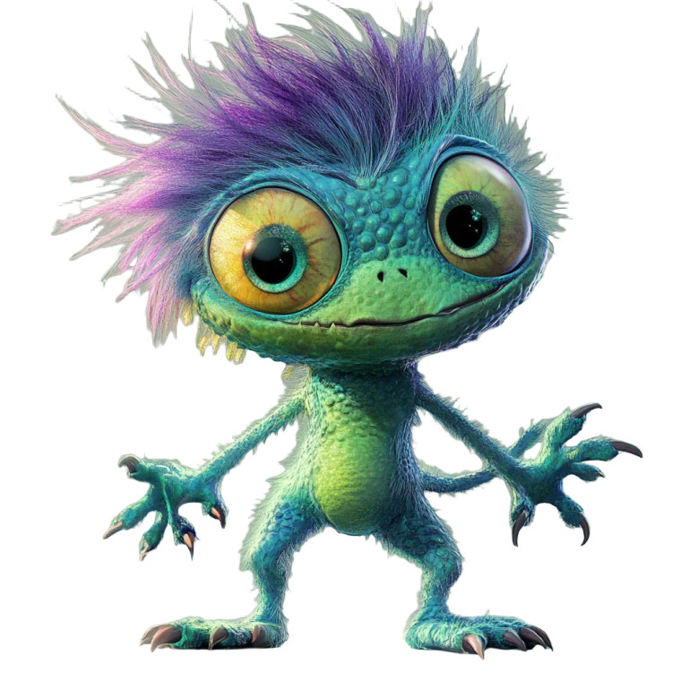 Colorful Monster Duo Vinyl Car Decal Sticker – Waterproof & UV-Resistant 8"