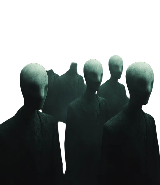 Faceless Mannequins Crowd Vinyl Car Decal Sticker – Waterproof & UV-Resistant 8"