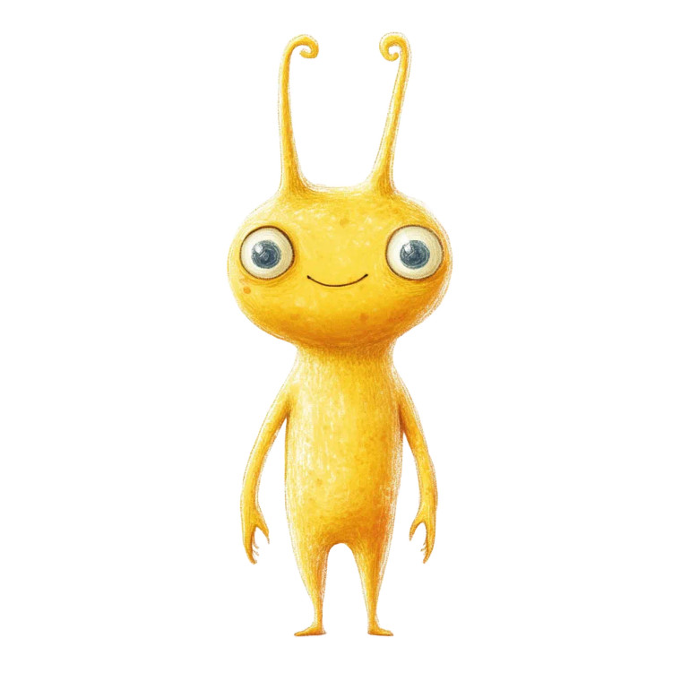 Friendly Alien Creature Vinyl Car Decal Sticker – Waterproof & UV-Resistant 8"