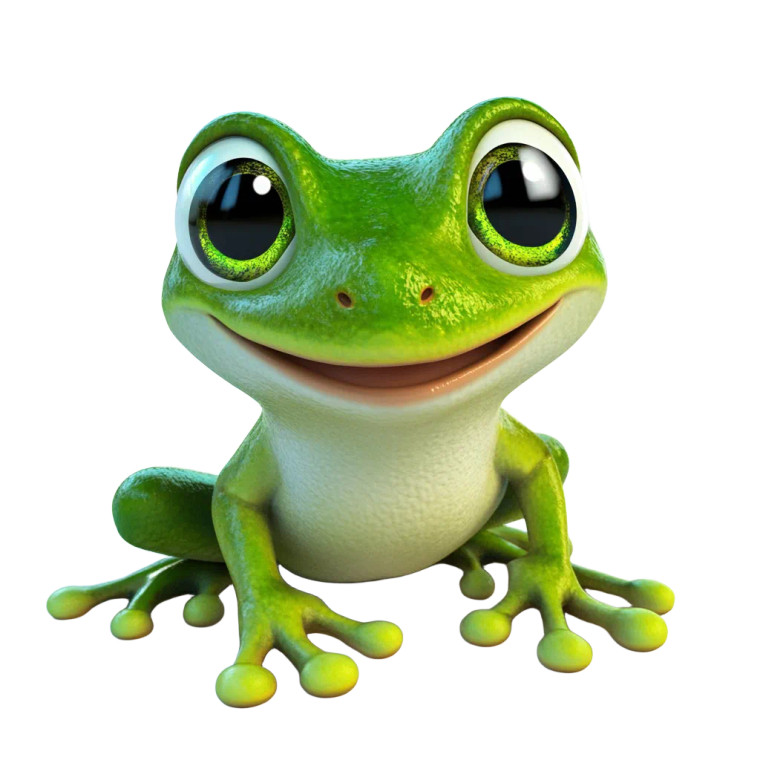 Cute Green Frog Vinyl Car Decal Sticker – Waterproof & UV-Resistant 8"