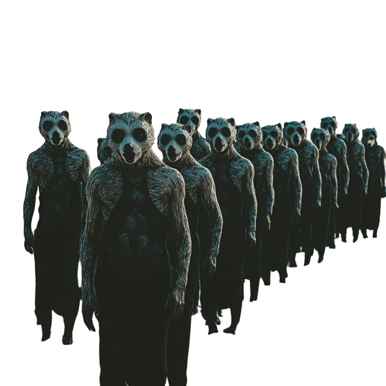 Giant Raccoon Ghosts Vinyl Car Decal Sticker – Waterproof & UV-Resistant 8"