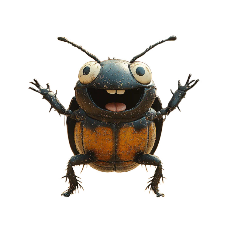 Dancing Beetle Vinyl Car Decal Sticker – Waterproof & UV-Resistant 8"