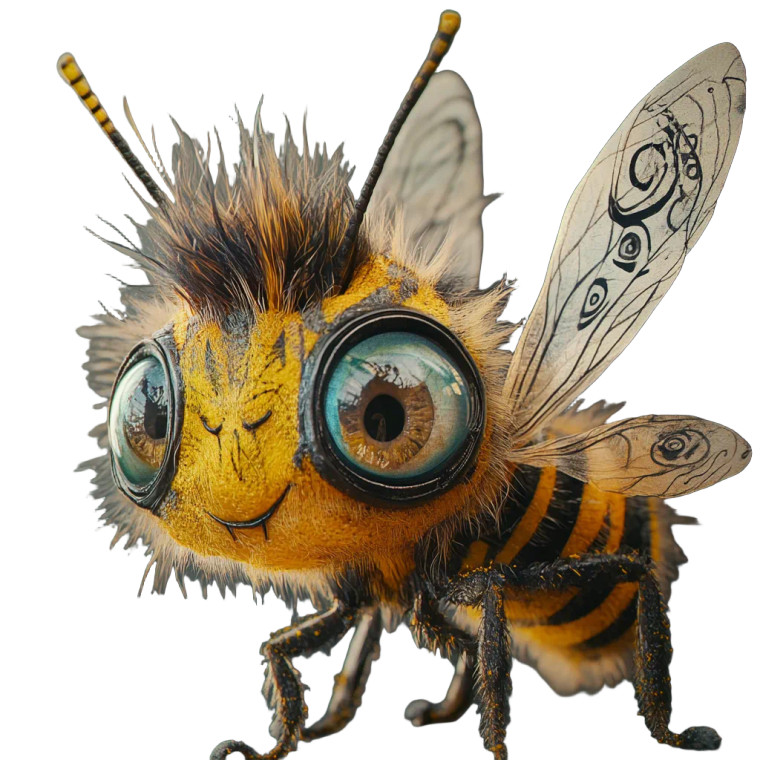 Mohawk Bee Vinyl Car Decal Sticker – Waterproof & UV-Resistant 8"