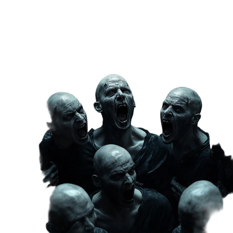 Scary Bald Men Vinyl Car Decal Sticker – Waterproof & UV-Resistant 8"