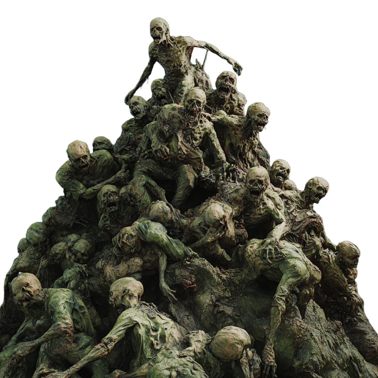 Zombie Mountain Vinyl Car Decal Sticker – Waterproof & UV-Resistant 8"