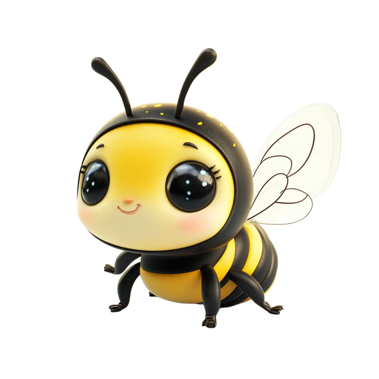 Cute Kawaii Bumblebee Vinyl Car Decal Sticker – Waterproof & UV-Resistant 8"