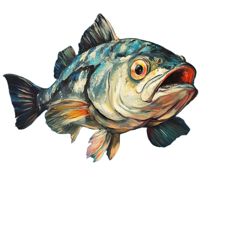 Deep Sea Bluefish Vinyl Car Decal Sticker – Waterproof & UV-Resistant 8"