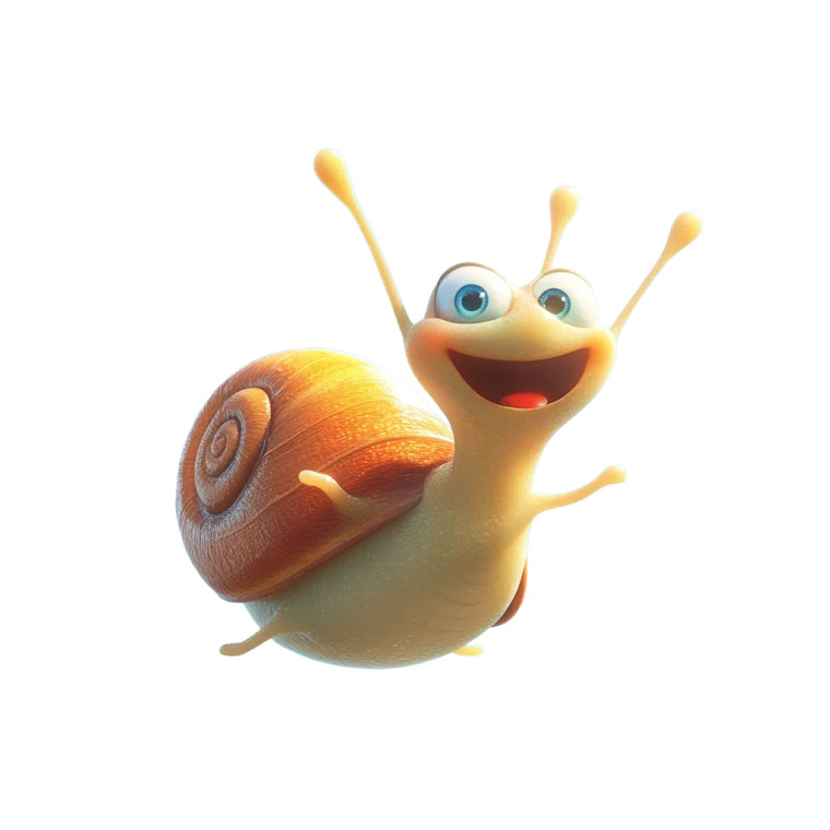 Happy Flying Snail Vinyl Car Decal Sticker – Waterproof & UV-Resistant 8"