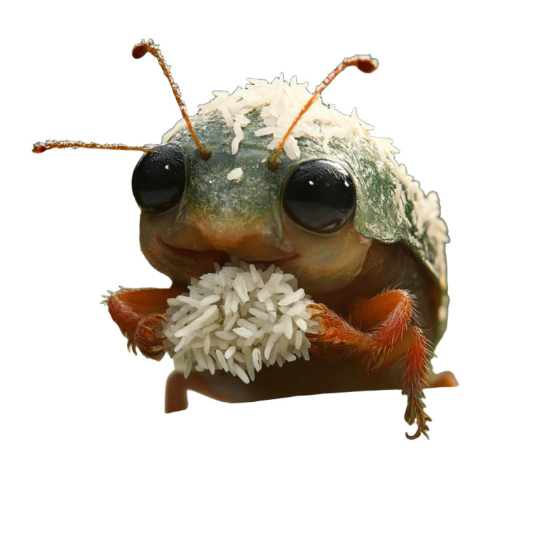 Cute Weevil Eating Vinyl Car Decal Sticker – Waterproof & UV-Resistant 8"