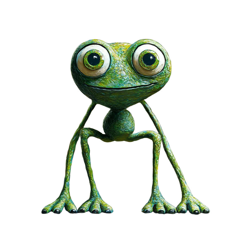 Happy Green Alien Vinyl Car Decal Sticker – Waterproof & UV-Resistant 8"