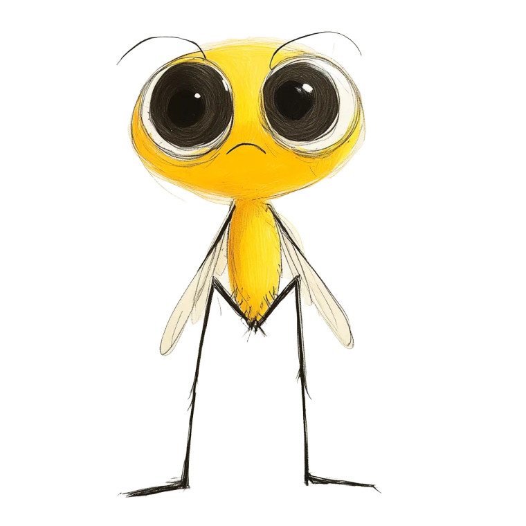 Anthropomorphic Bee Vinyl Car Decal Sticker – Waterproof & UV-Resistant 8"